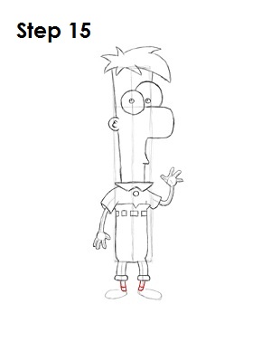 Draw Ferb Step 15