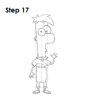 Draw Ferb Step 17