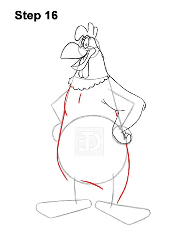 How to Draw Foghorn Leghorn Looney Tunes Merrie Melodies 16