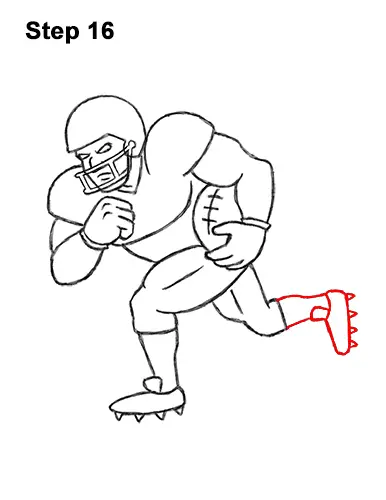 How to Draw Cartoon Football Player 16