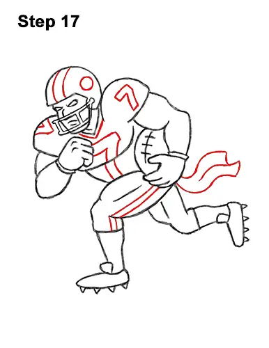 How to Draw Cartoon Football Player 17