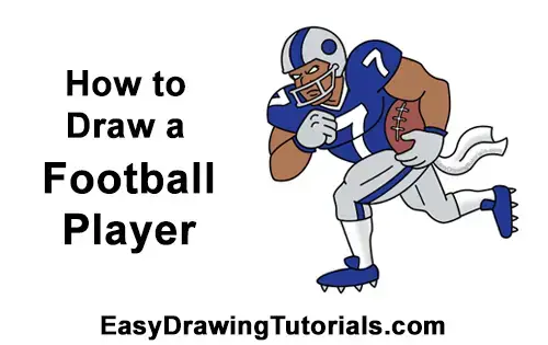How To Draw A Football Player Video Step By Step Pictures First of all, let's sketch his skeleton, as you can see, it's very simple. how to draw a football player video