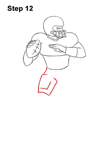 How to Draw a Cartoon Football Player Quarterback 12