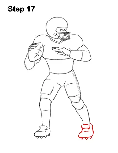 How to draw football playing /step by step drawing - YouTube