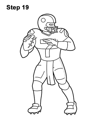 Easy Football Coloring Page with a Dog - Free drawing to print