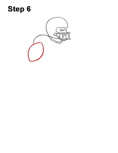 How to Draw a Cartoon Football Player Quarterback 6