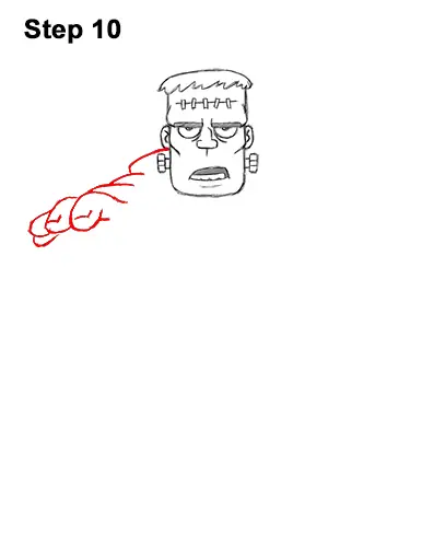 How to Draw Cartoon Frankenstein Monster Halloween 10