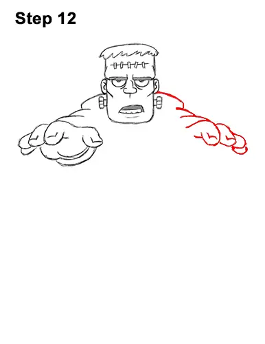 How to Draw Cartoon Frankenstein Monster Halloween 12