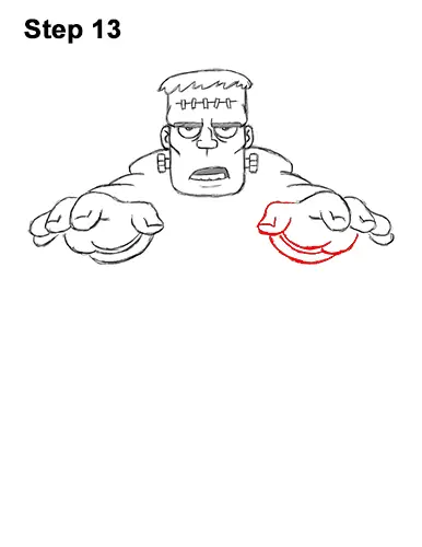 How to Draw Cartoon Frankenstein Monster Halloween 13