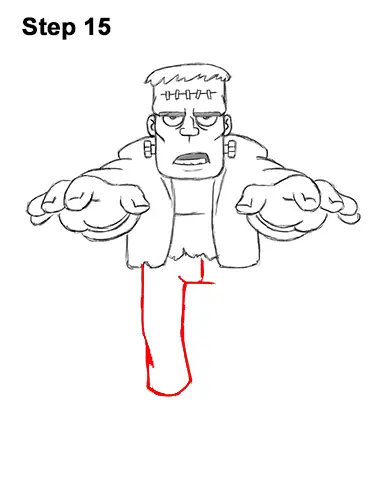 How to Draw Cartoon Frankenstein Monster Halloween 15