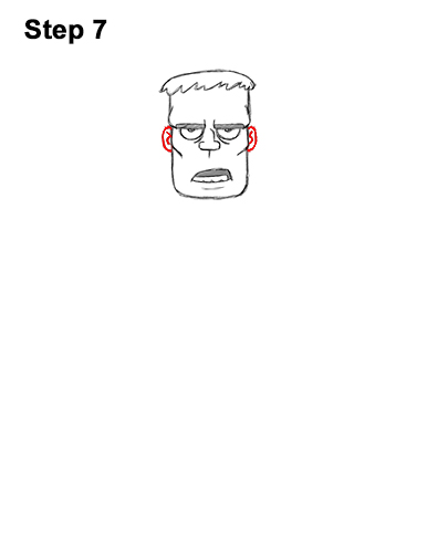 frankenstein face drawing