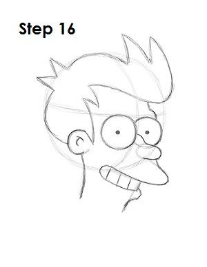 How to Draw Fry Step 16