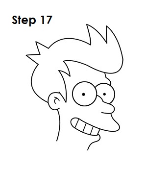 How to Draw Fry Step 17