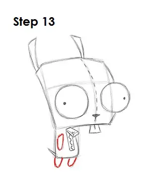How to Draw GIR Step 13