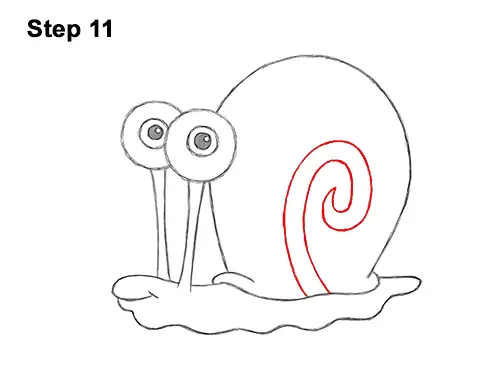 How to Draw Gary the Snail Spongebob Squarepants 11