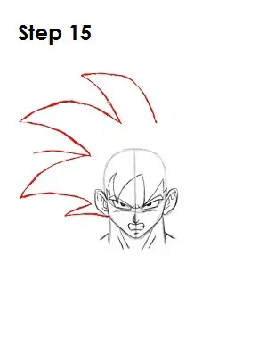 How to Draw Goku Step 15