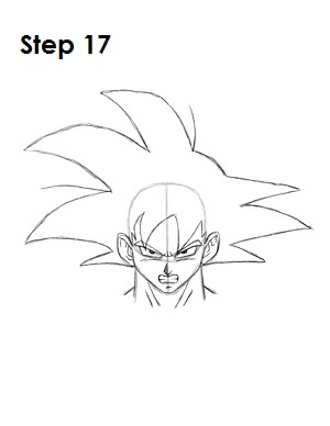 How to Draw Goku Step 17