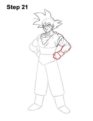 How To Draw Goku (SSj Blue), Step By Step