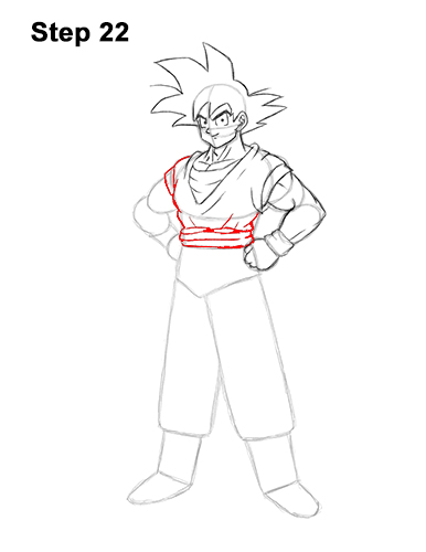 How to draw Goku (lineart) from Dragon ball Z 