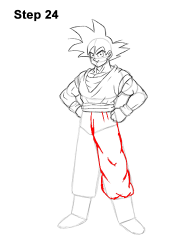 HOW TO DRAW GOKU FROM DRAGON BALL SUPER 
