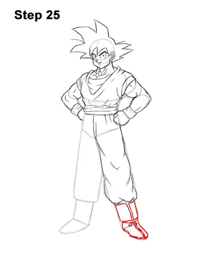 How To Draw Goku Full Body With Step By Step Pictures