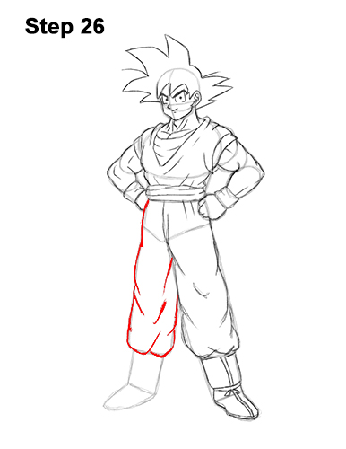 How to Draw Goku (Full Body) with Step-by-Step Pictures