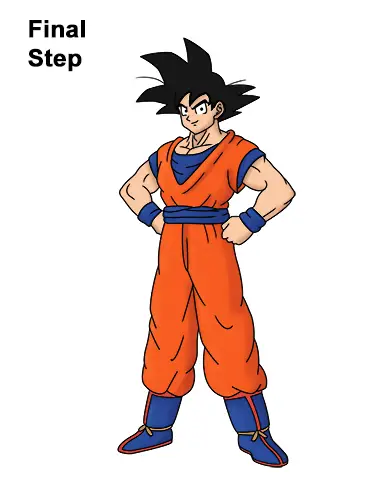 How to Draw Goku (Full Body) with Step-by-Step Pictures