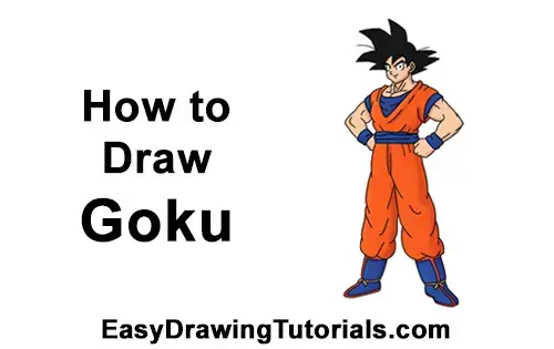 hvordan man tegner Goku fuld krop Dragon Ball