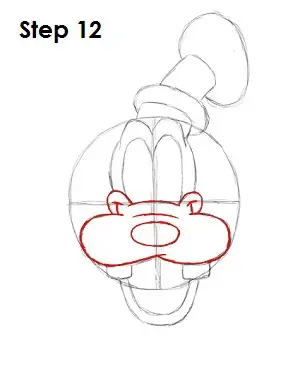 Draw Goofy Step 12