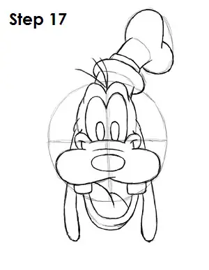 Draw Goofy Step 17