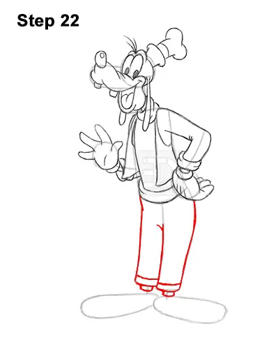 How to Draw Goofy Disney Full Body 22