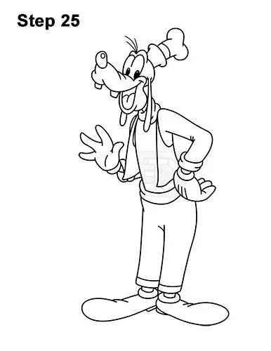 How to Draw Goofy (Full Body) VIDEO & Step-by-Step Pictures