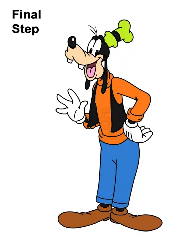 How to Draw Goofy Disney Full Body