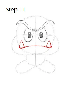 How to Draw Goomba Step 11