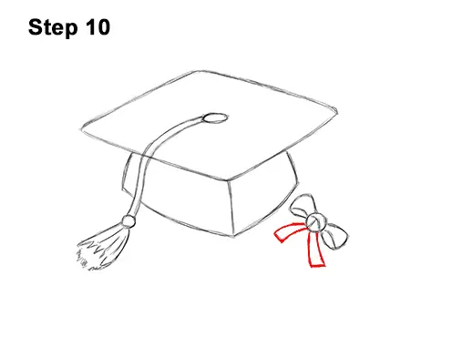 How to Draw Cartoon Graduation Cap Diploma Mortarboard 10