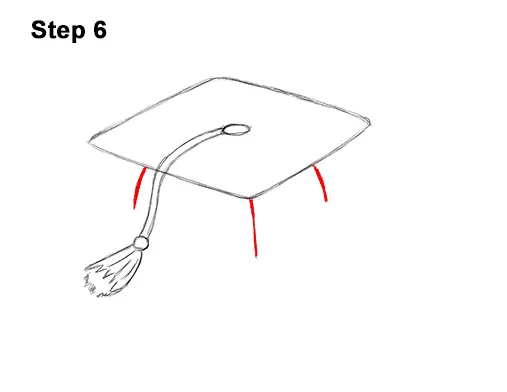 How to Draw Cartoon Graduation Cap Diploma Mortarboard 6