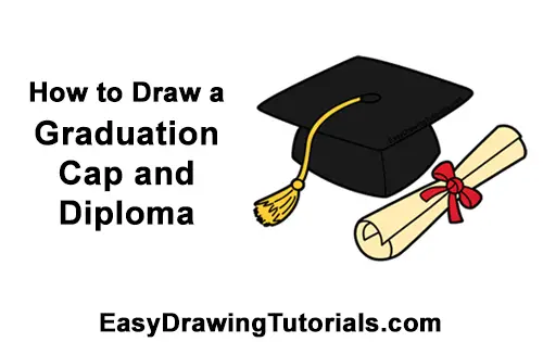 How to Draw Cartoon Graduation Cap Diploma Mortarboard