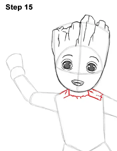 How to Draw Baby Groot Full Body Guardians of the Galaxy 15