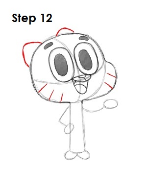 Draw Sailor Gumball Watterson Step 12