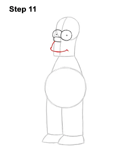 How to Draw Homer Simpson Full Body 11