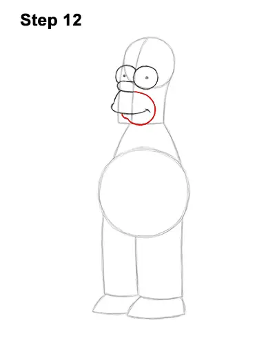 How to Draw Homer Simpson Full Body 12