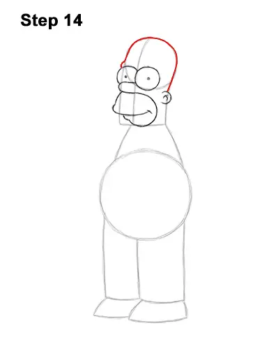 How to Draw Homer Simpson Full Body 14