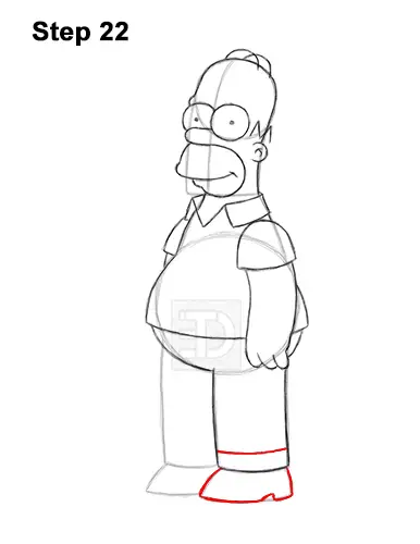 How to Draw Homer Simpson Full Body 22