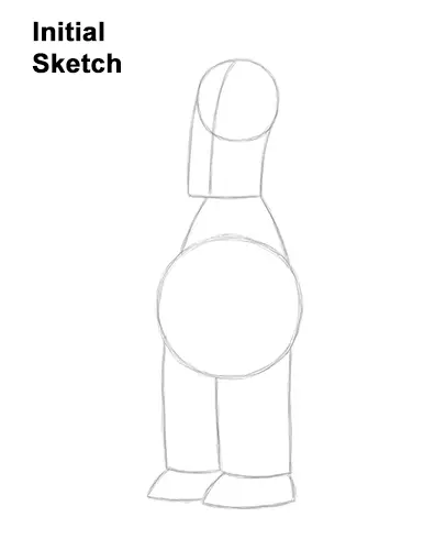 How to Draw Homer Simpson Full Body Guides Lines