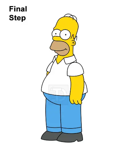How to Draw Homer Simpson Full Body