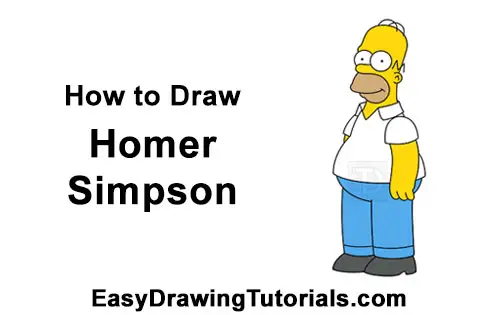 How To Draw Homer Simpson Full Body Video Step By Step Pictures