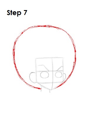 How to Draw Huey Boondocks Step 7