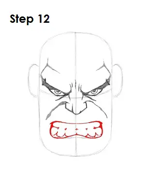 Draw the Hulk Step 12