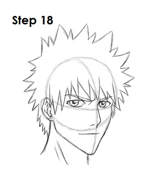 how to draw ichigo step by step