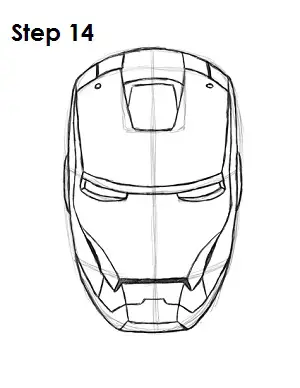 How to Draw Iron Man Step 14
